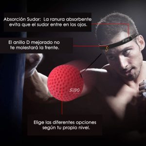 Bola Entrenamiento Boxeo Balon Cabeza Reflejos 2 Niveles