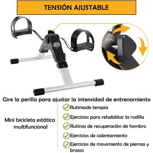 Mini Bicicleta Estatica Pedal Ejercitador Portatil Ajustable