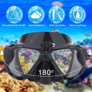 Careta Buceo Gafas Natación Mascara Soporte Cámara Go Pro