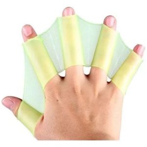 Aletas de Mano para Natación con Paleta de Silicona — Entrenamiento y Resistencia