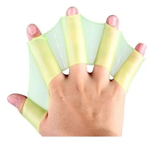 Aletas de Mano para Natación con Paleta de Silicona — Entrenamiento y Resistencia