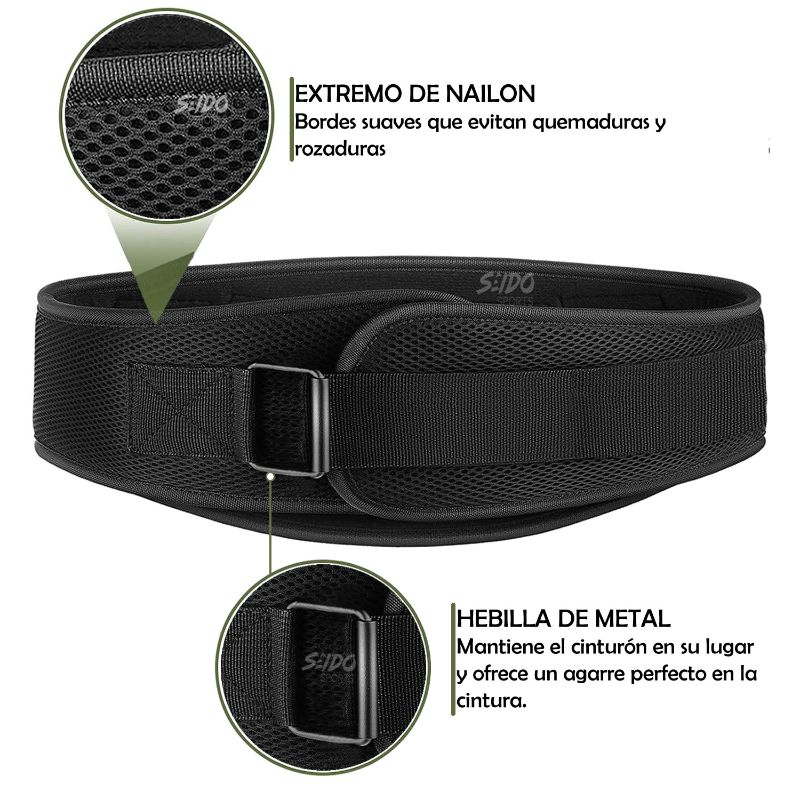 Cinturon Gym Levantamiento Pesas Neopreno Gimnasio Crossfit