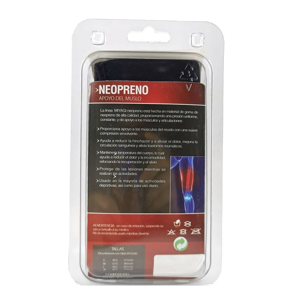 Muslera Deportiva Protector Muslo Neopreno Ortopédica Miyagi