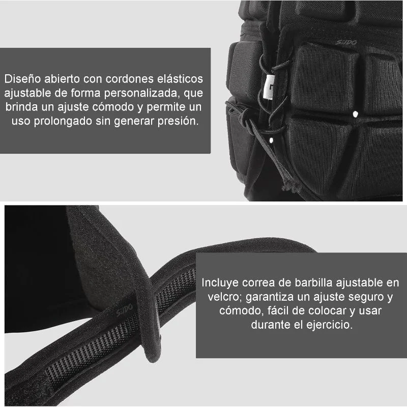 Casco Rugby Lucha Protector Cabeza Fútbol Gorro Acolchado
