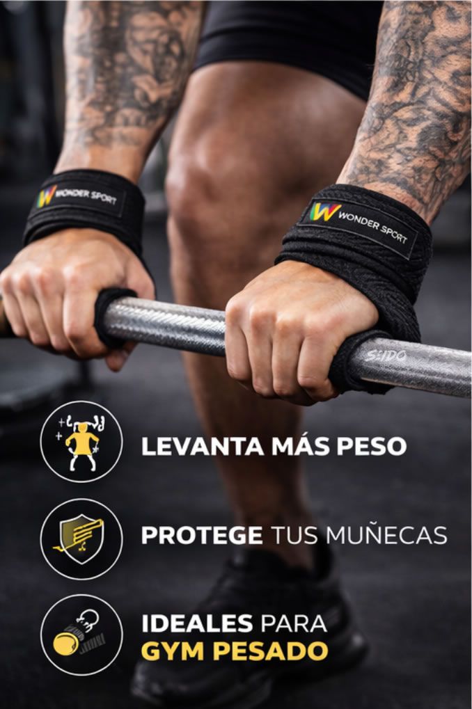 Correas Levantamiento Pesas Muñeca Vendas Straps Crossfit