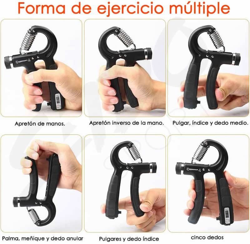Tensor Hand Grip 60 Kg Contador Fortalece Mano Terapia Brazo