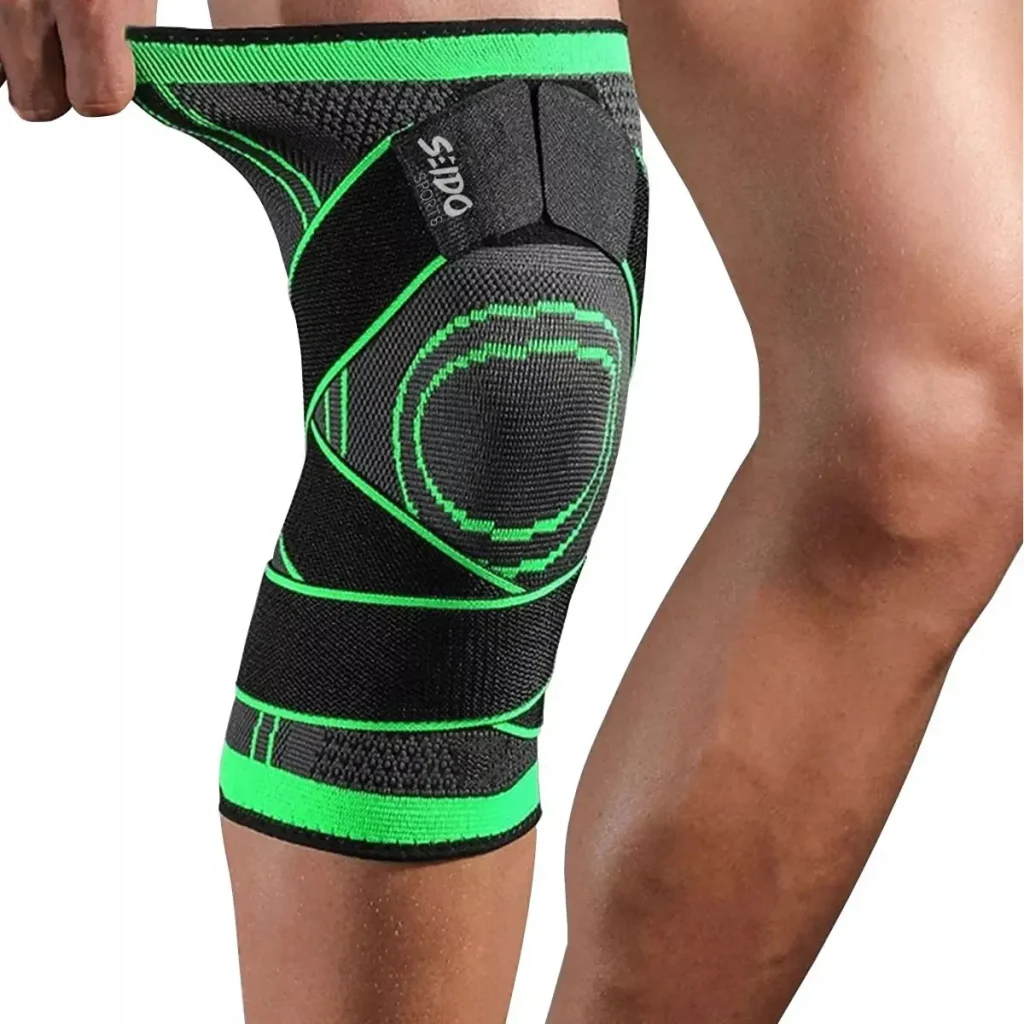 Rodillera Deportiva Compresion Doble Correa Banda Protectora