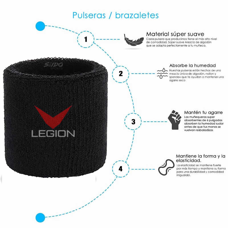 Set de Balaca y Muñequeras para Sudor - Kit de Entrenamiento Fitness Gym