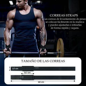 Correas Straps X 2 Levantamiento Pesas Protector Muñeca Gym