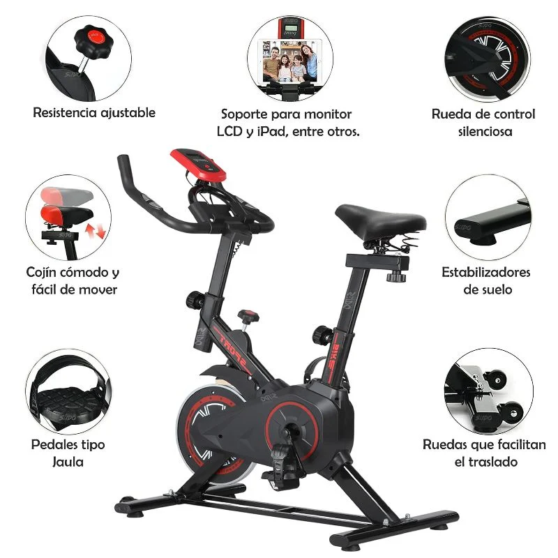 Bicicleta Spinning Monitor Frecuencia Cardiaca Estatica