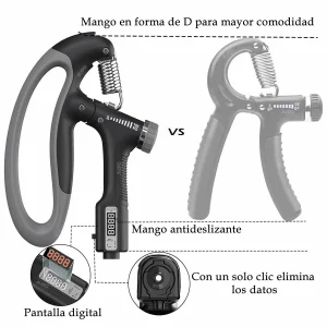 Tensor Hand Grip 10/100 Kg X2 Contador Ejercitador Terapia