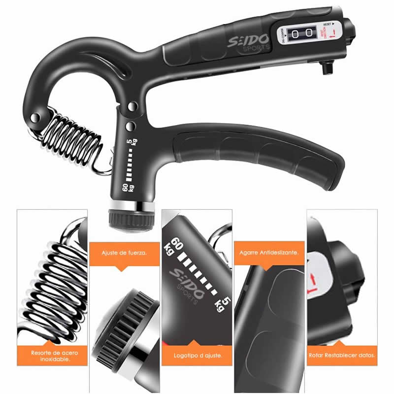 Tensor Hand Grip 60 Kg X 2 Contador Fortalecer Brazo Muñeca