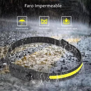 Linternas Mineras X 2 Frontal Cabeza Recargable Manos Libres