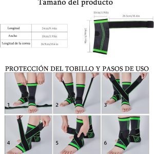 Tobillera Deportiva Compresion Doble Soporte Miyagi Lesion Fitness