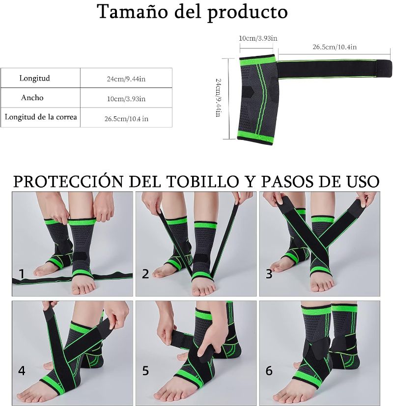 Tobillera Deportiva Compresion Doble Soporte Miyagi Lesion Fitness