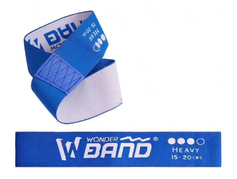 Bandas Elástica Tela Resistencia Wonder Azul 15-20lb Fuerte