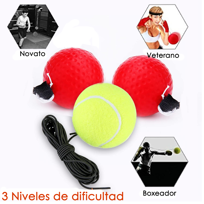 Bola Entrenamiento Boxeo Balon Cabeza Mejora Reflejos Indoor