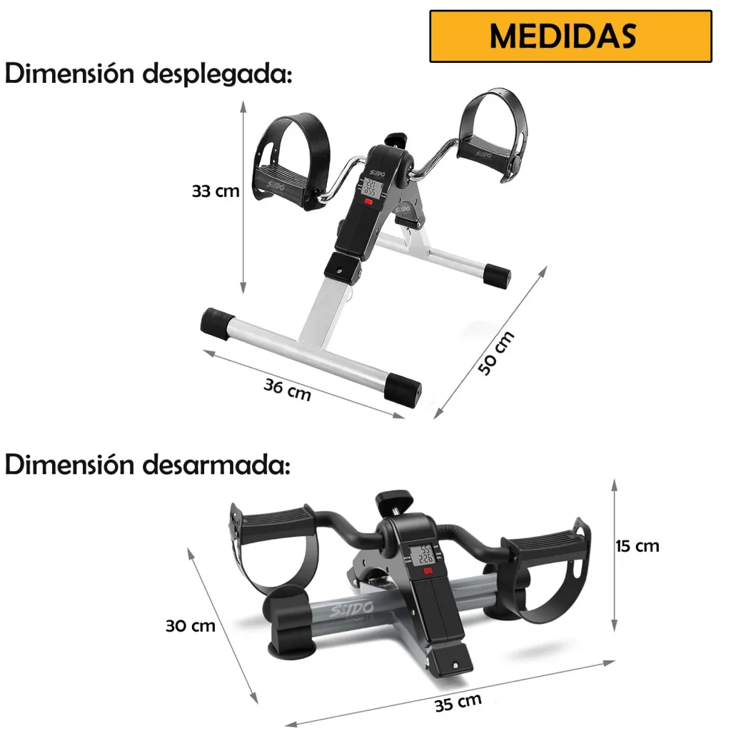 Mini Bicicleta Estatica Pedal Ejercitador Portatil Ajustable