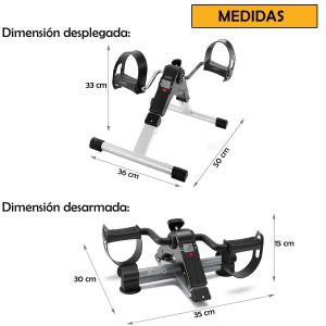 Mini Bicicleta Estatica Pedal Ejercitador Portatil Ajustable