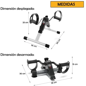 Mini Bicicleta Estatica Pedal Ejercitador Portatil Ajustable