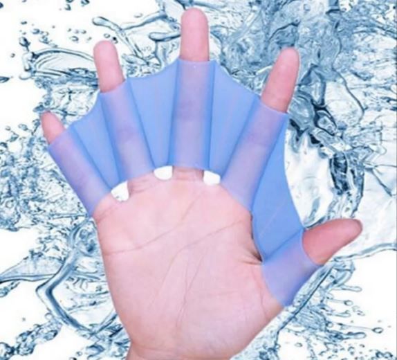 Aletas de Mano para Natación con Paleta de Silicona — Entrenamiento y Resistencia