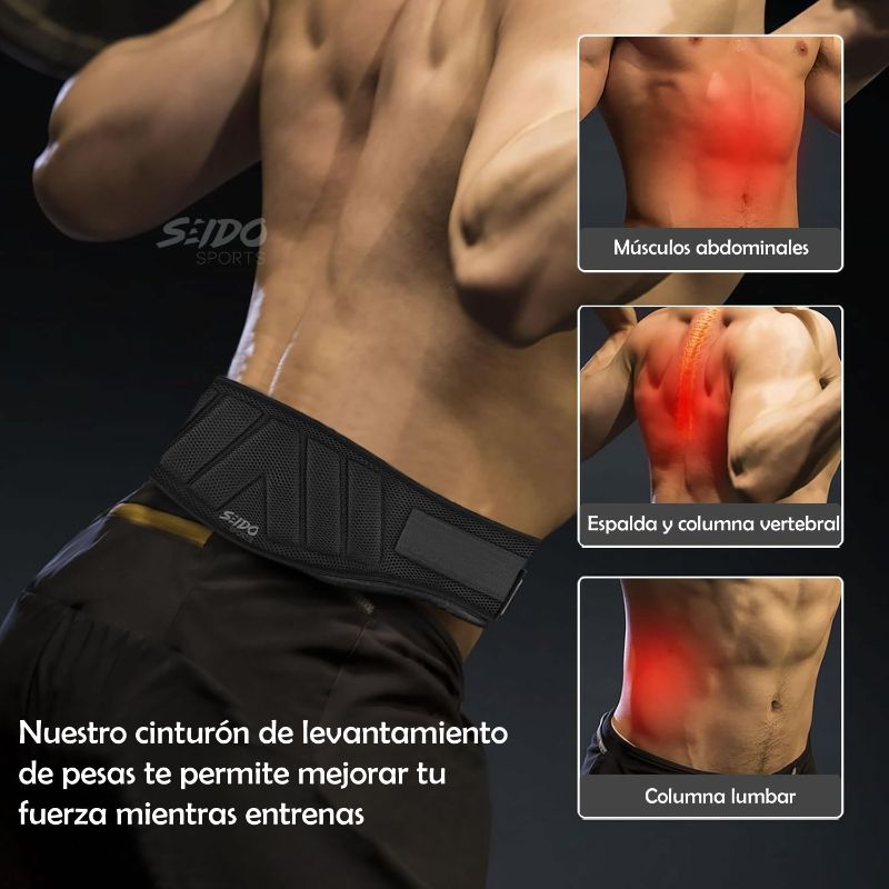 Cinturon Gym Levantamiento Pesas Neopreno Gimnasio Crossfit