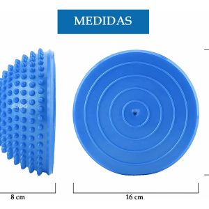 Mini Bosu Cojín Inestable Balón Masajeador Yoga Pilates Gym