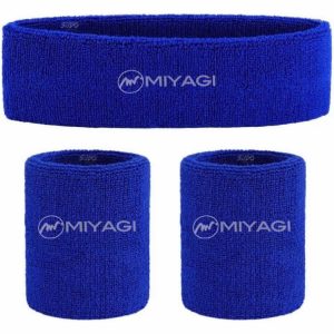 Set Kit Balaca Y Muñequera Miyagi Algodón Fitness Gym