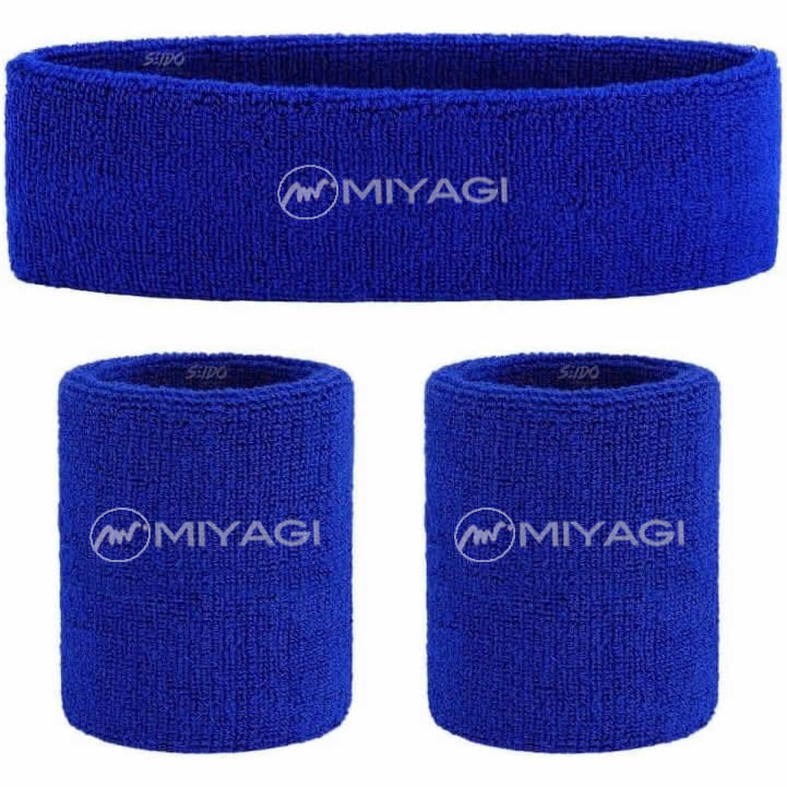 Set Kit Balaca Y Muñequera Miyagi Algodón Fitness Gym