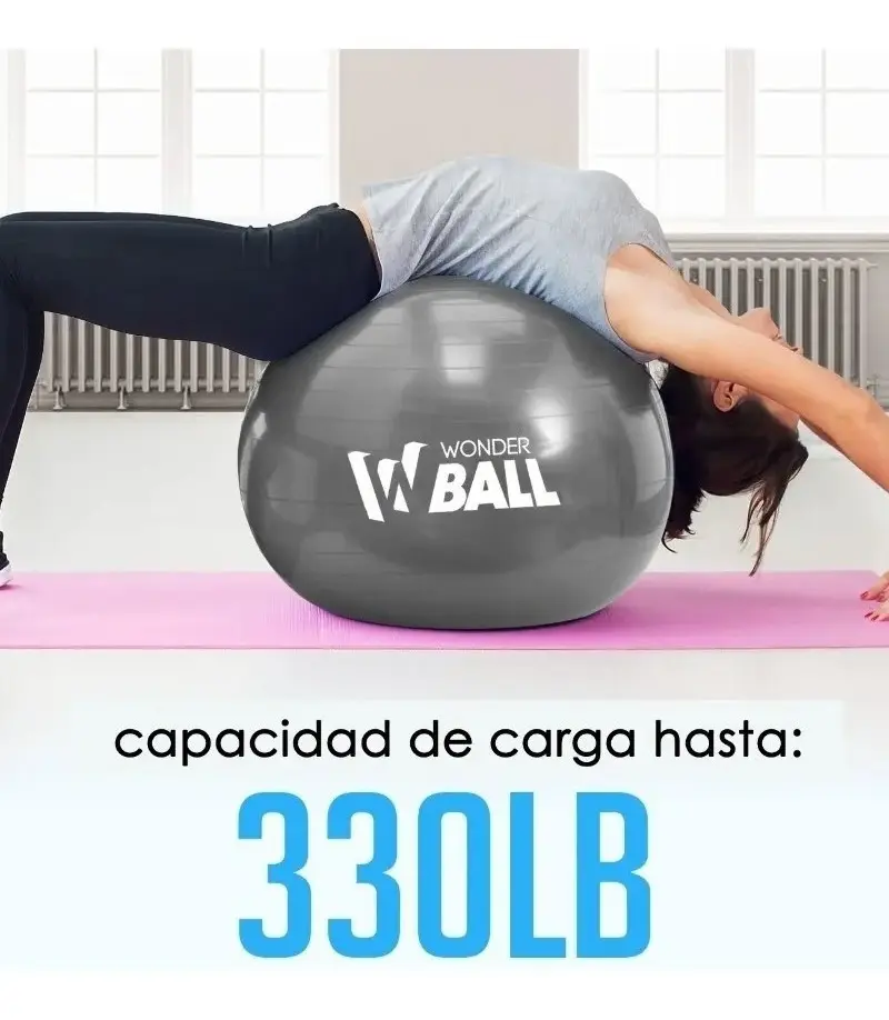 Balon Pilates Yoga Pelota Abdominales Gym 55 Cm + Inflador