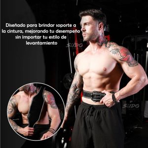 Cinturon Cuero Levantamiento Pesas Gym Soporte Proteccion