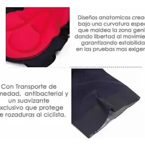Badana Ciclismo Gel Lycra Corta Pantaloneta Mujer Bicicleta
