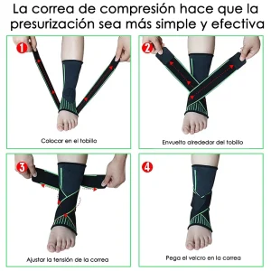 Venda Tobillera Deportiva Compresión Doble Soporte Lesión