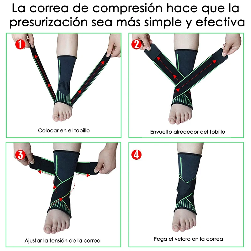 Venda Tobillera Deportiva Compresión Doble Soporte Lesión