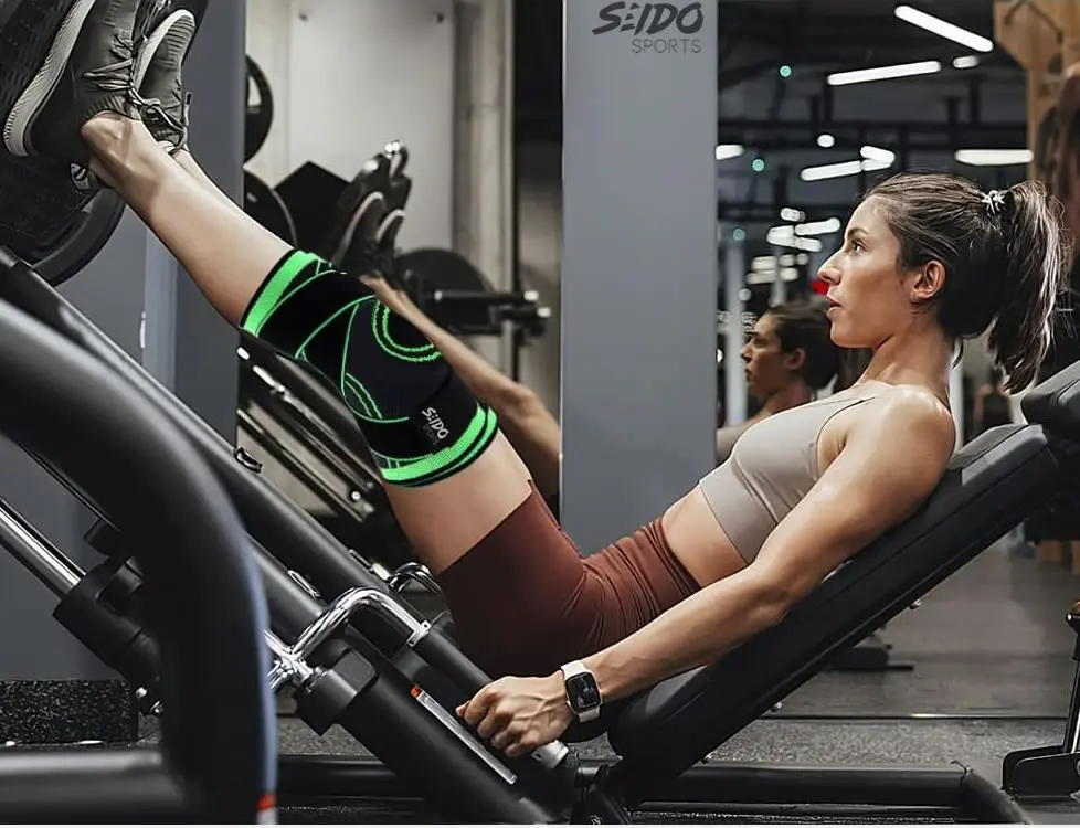 Rodillera Deportiva Compresion Doble Correa Banda Protectora