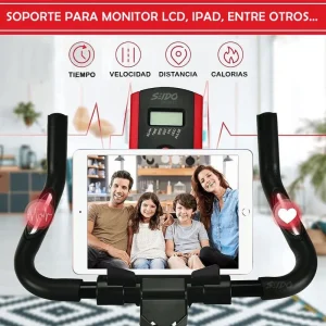 Bicicleta Spinning Monitor Frecuencia Cardiaca Estatica