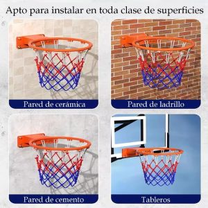 Aro Profesional Baloncesto Doble Resorte Basketball + Malla
