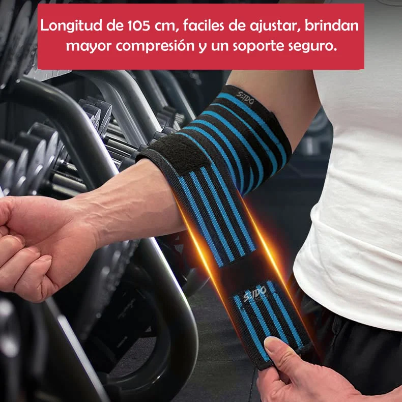 Vendas Coderas X2 Wraps Levantamiento Pesas Codos Gimnasio