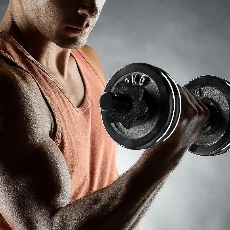 Barras Mancuerna X2 Para Disco Standard Dos Seguros Mariposa