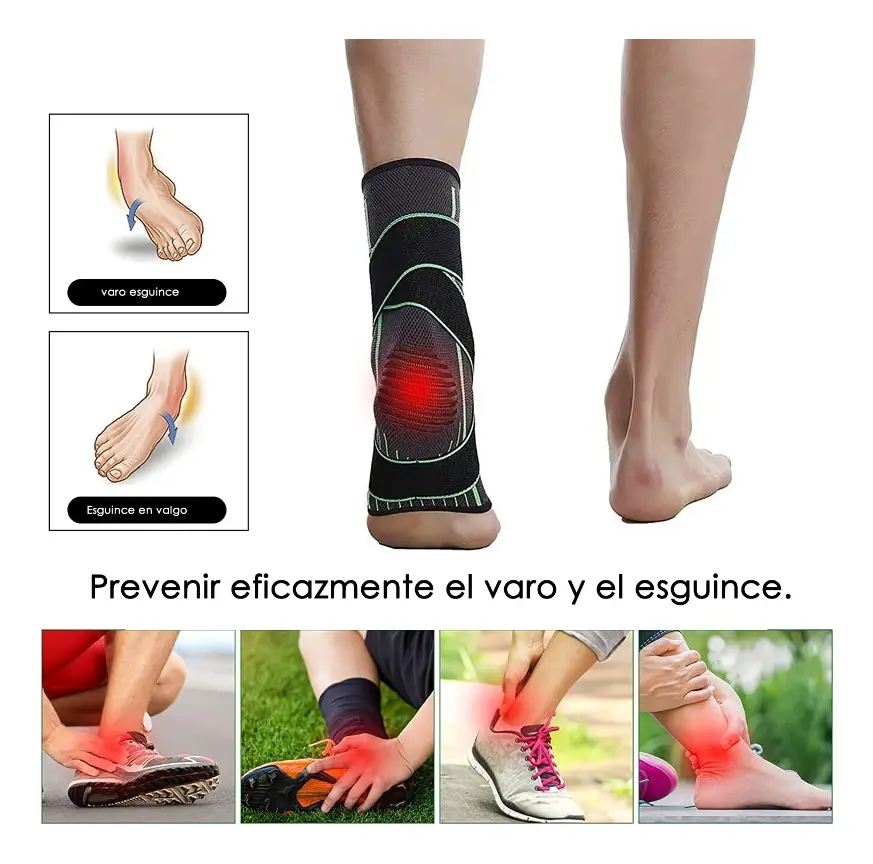 Vendas X 2 Tobilleras Deportivas Compresión Doble Soporte