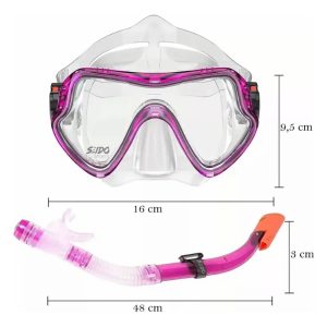 Set De Careta Y Snorkel Swimmer Kit Natación Buceo Silicona