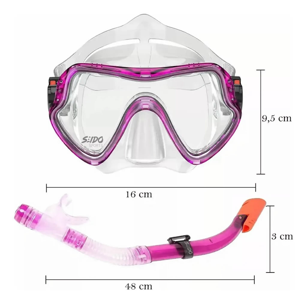 Set De Careta Y Snorkel Swimmer Kit Natación Buceo Silicona