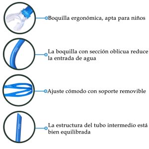 Snorkel Tubo Frontal Ylon- A Profesional Natación Buceo