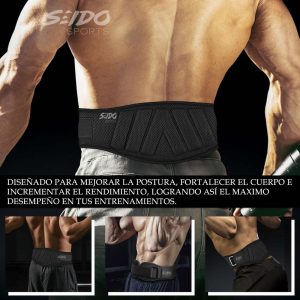 Cinturon Gym Levantamiento Pesas Neopreno Gimnasio Crossfit