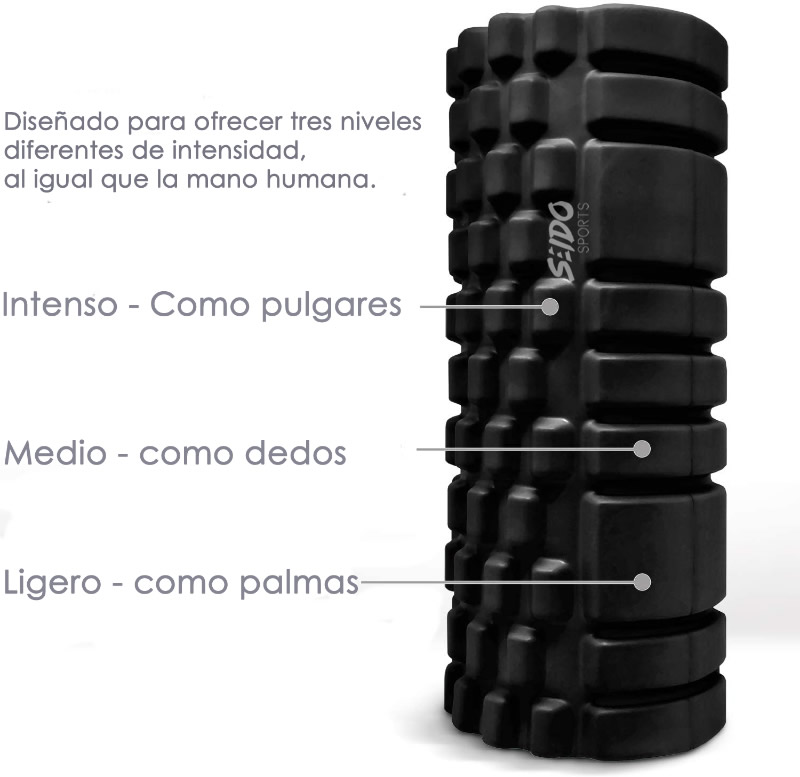 Rodillo Roller Foam Espuma Grabado Yoga Pilates Gym 30 X 8cm