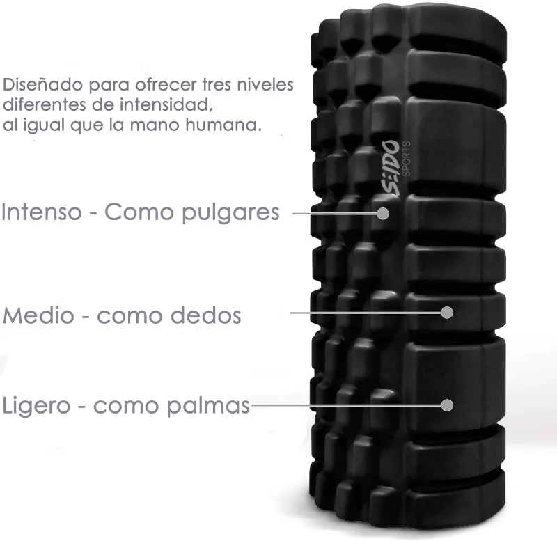 Rodillo Roller Foam Espuma Grabado Yoga Pilates Gym 30 X 8cm