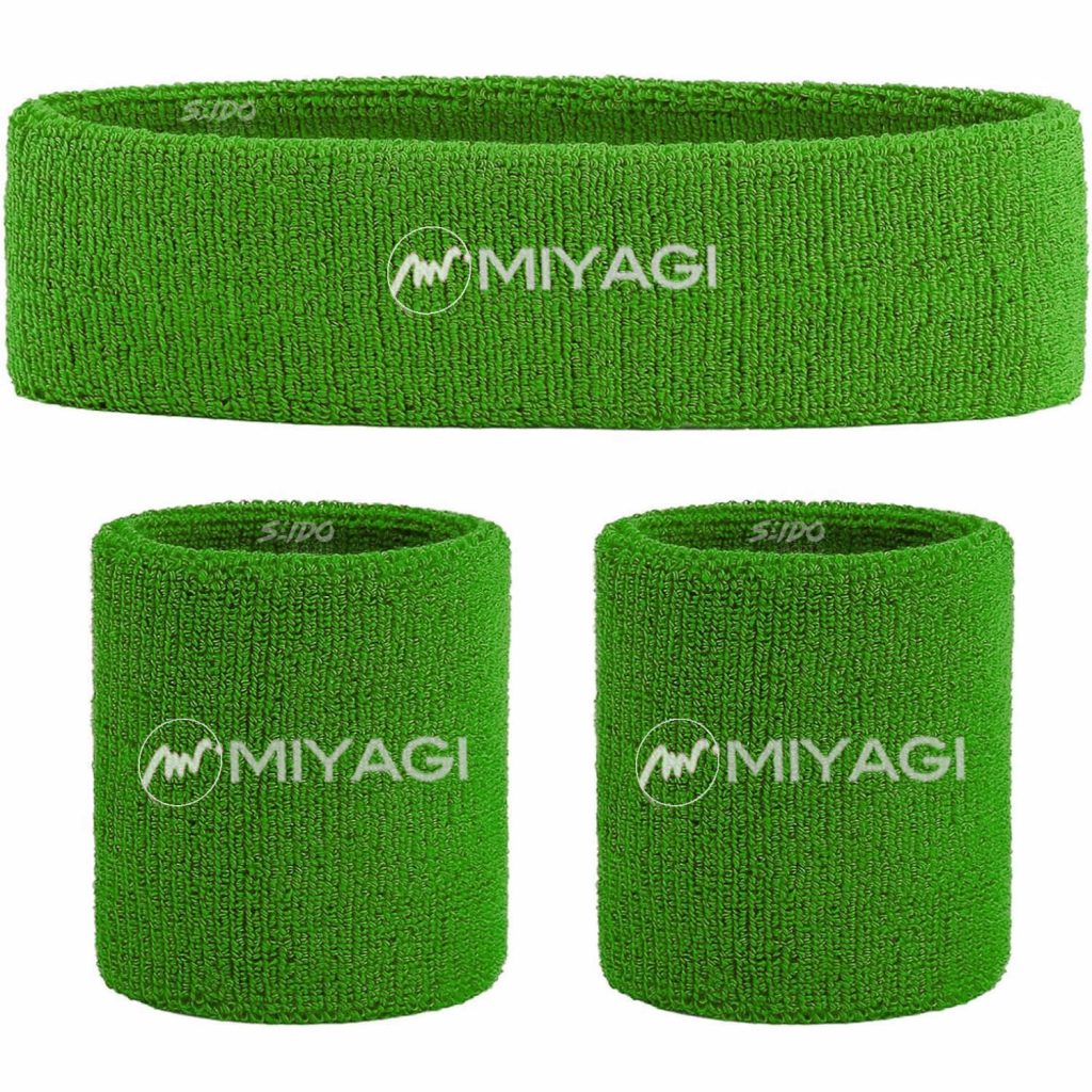Set Kit Balaca Y Muñequera Miyagi Algodón Fitness Gym
