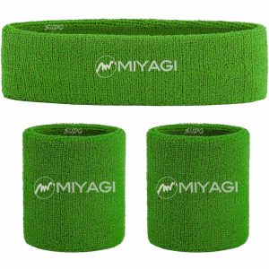 Set Kit Balaca Y Muñequera Miyagi Algodón Fitness Gym