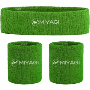 Set Kit Balaca Y Muñequera Miyagi Algodón Fitness Gym