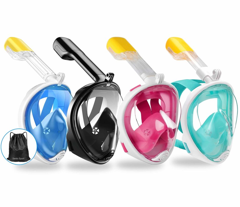 Mascara Buceo Careta Snorkel Full Face Soporte Cámara Gopro